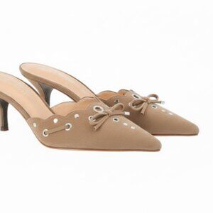 Time and Tru Women's Studded Kitten Heel Mules